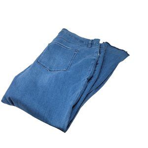 Good American Good Waist Size‎ 24 Denim Blue Jeans Blue Skinny Raw Hem